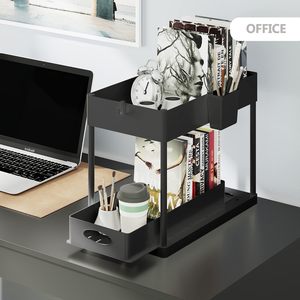 Organizadores multifunción de 2 niveles debajo del fregadero y estante de almacenamiento de cocina, paquete de 2 organizadores debajo del fregadero - Product Image 4