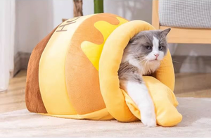 Hot-selling Cat <strong>Bed</strong> Cave Honey Pot <strong>Shape</strong> Cat <strong>Sofa</strong> <strong>Bed</strong> Cat Sleeping <strong>Bed</strong> for Four Seasons - Product Image 5