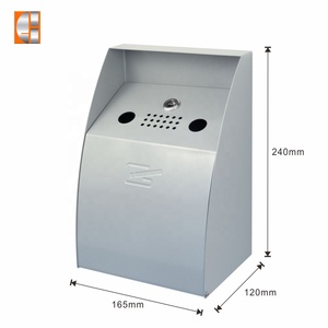 Thép Treo Tường Ngoài Trời Gạt Tàn Hộp Thuốc Lá Hiện Đại <span class=keywords><strong>Bin</strong></span> Xì gà Điếu Hút Thuốc Khu Vực Bộ Sưu Tập Khách Sạn Gạt Tàn <span class=keywords><strong>Bin</strong></span> - Product Image 2