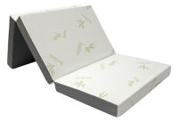 Matelas pliant en trois parties en mousse à mémoire de forme personnalisable taille Queen, housse amovible en polyester, écologique, antibactérien, portable