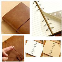 Libretas de Cuero Personalizadas A5 A6 con Anillas, Seis Anillas, Ideas de Regalos Personales, Organizador de PU, Agenda