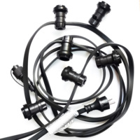 Cable Plano de Goma para Iluminación de Cadena, 2*1.5mm2  2*2.5mm2 E27, Iluminación Festiva, IP65 para Exteriores