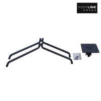 Accessoires de chaise de loisirs modernes en gros, support de pied de chaise en acier à quatre branches détachable, base de chaise pivotante, salon extérieur