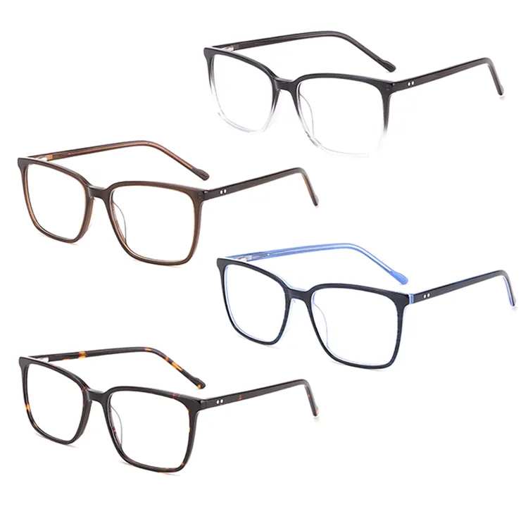 नई फैशन एसीटेट Eyewear फ्रेम विरोधी नीले प्रकाश के लिए ऑप्टिकल चश्मा पुरुषों और महिलाओं चश्मा फ्रेम एसीटेट ऑप्टिकल चश्मा