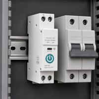 Interrupteur intelligent WiFi sur rail DIN 1P+N 63A avec compteur d'énergie kWh 90-240V, compatible Tuya Smart Life, Alexa, contrôle à distance par minuterie, 18mm, 1 module, CE, rouge