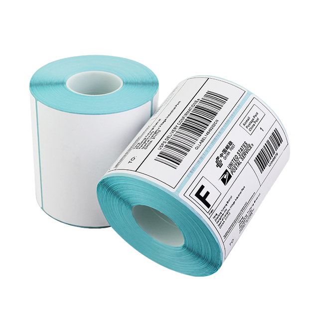 Wholesale Price Syncode White 4X6 Inch Direct Thermal Barcode Logistic Shipping Label Roll 1 Core Waterproof Oil Proof Strong