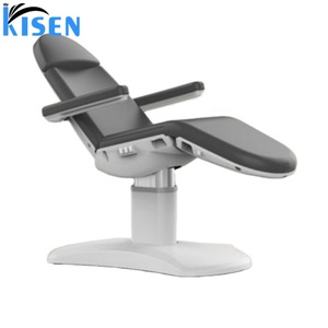 KISEN Modern Professional Luxury Stainless Steel Gold 3/4 Motors <b>Electric</b> Facial Bed Salon Massage <b>Table</b> Spa Beauty Bed - Product Image 6