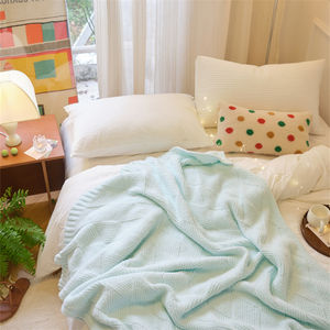 <span class=keywords><strong>TN</strong></span> Classique Élégant <span class=keywords><strong>et</strong></span> disponible en plusieurs couleurs Couvertures épaisses pour l'hiver Couverture tricotée King Size pour la décoration intérieure - Product Image 2