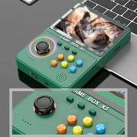 Console de jeu portable X5, prend en charge 10 émulateurs pour PSP, batterie 8000 mAh, écran IPS de 3,5 pouces, avec deux joueurs