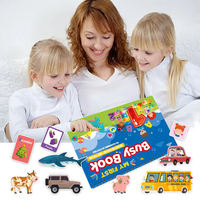 Livre d'activités pour bébé avec tableau d'autocollants 3D statiques, outils d'apprentissage, livres silencieux
