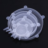 Film alimentaire réutilisable transparent bleu en silicone de qualité alimentaire Qixiang, couvercles universels extensibles pour bols
