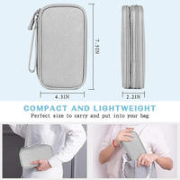 Bolsa Organizadora de Cables de Datos Portátil de Viaje, Protector de Cargador, Bolsa de Almacenamiento de Accesorios Electrónicos Digitales con Bolsillos