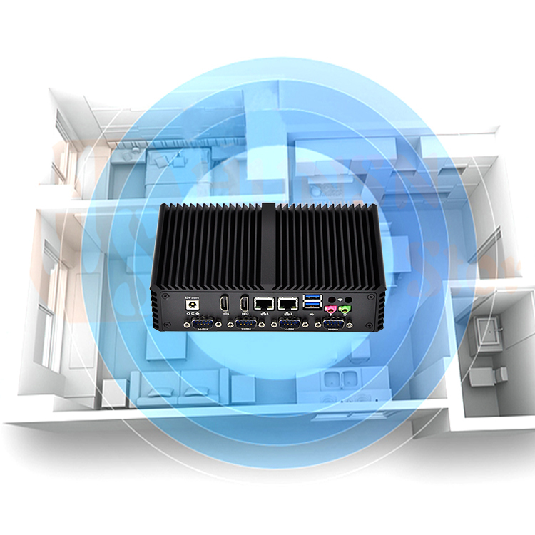 ventilateur Mini Pc Intel Kabylake U 3865u Noyau I3 I5 I7 Pare-Feu Pfsense Dc 12v-5a 4 Ports Lan Industriel ordinateur