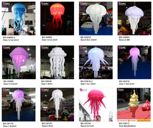 โคมไฟแมงกะพรุนเป่าลมหลากสีสัน ไฟ LED แบบแขวน แมงกะพรุนเป่าลมขนาดใหญ่ สำหรับตกแต่งงานเทศกาล - Product Image 6