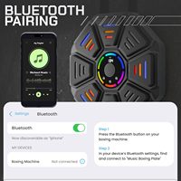 Cible murale intelligente de poinçonnage PU de haute qualité Machine de boxe musicale intelligente à 8 lumières avec gants et BT pour l'entraînement à la maison