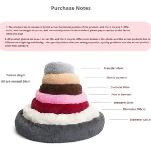 Cama Redonda Universal para Mascotas Pequeñas, con Base Antideslizante, de Piel Sintética, para Todas las Estaciones - Product Image 6