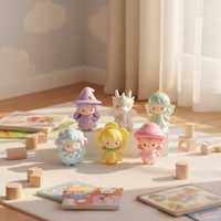 Coffret Mystère Fantaisie 6 Pièces : Figurines Miniatures Originales de Créateur – Licorne, Fée, Sorcière, Dragon – Boîte Cadeau