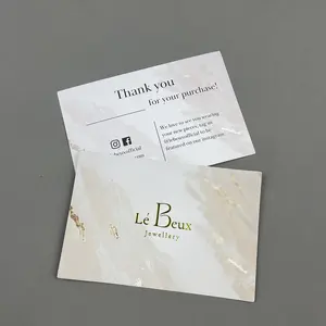 Tarjeta de compras de regalo de negocios personalizada de alta calidad impresión colorida tarjetas de agradecimiento para la compra