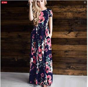 2025 estate donna elegante stampa floreale Maxi abito bianco spiaggia donna festa sera abito lungo <span class=keywords><strong>taglie</strong></span> <span class=keywords><strong>forti</strong></span> donna <span class=keywords><strong>abiti</strong></span> Casual - Product Image 3