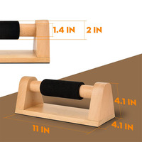 Barres de push-up en bois massif, équipement de calisthénie pour hommes et femmes