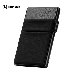 TILONSTAR TVC326 - Tarjetero Delgado de Aluminio con Logotipo Personalizado, Funda para Tarjetas de Identificación, Bloqueo RFID, Porta Tarjetas de Crédito Metálico con Sistema Pop-up - Product Image 2