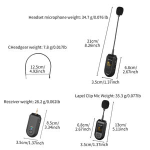 Biner T9 портативная гарнитура микрофон профессиональный зажим на лацкане Lavalier Micro беспроводной стяжной микрофон - Product Image 3