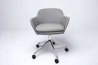 Chaise de bureau ergonomique de direction Nuogo GS1860, nouveau design moderne, en tissu, pivotante à 360°, base en aluminium pour bureau et salle de conférence