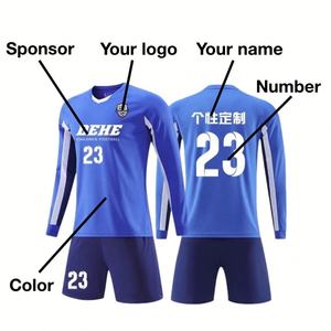 Kaos Sepak Bola Lengan Panjang Custom Bernapas untuk Olahraga, Seragam Kiper Anak Model Slim Fit untuk Latihan dan Pemanasan - Product Image 5