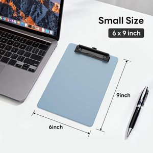 A5 Mini-Klemmbrett, farbenfrohes kleines Klemmbrett mit schwarzem Clip, 9 x 6 Zoll, halbe Letter-Größe, für Lehrer, Krankenschwestern, Studenten, Schulbedarf - Product Image 2