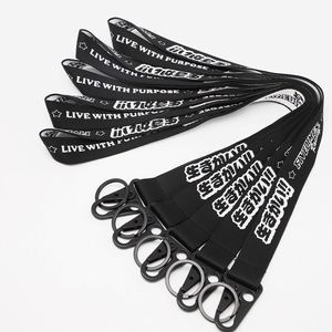 Personalized JDM Style Woven Car Keyring Lanyards High Quality Car Culture Related Merchandise Promotional Jacquard Neck Strap - Product Image 1