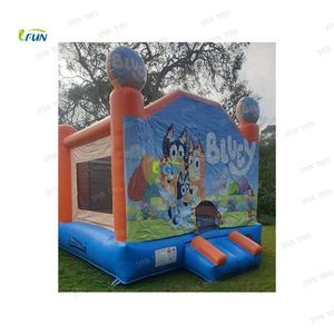 Maison <span class=keywords><strong>de</strong></span> rebond bleue pour enfants avec toboggan gonflable Combo Bouncer Party Rental Toddler Gonflable Jumping Blue Bouncy Castle Outdoor - Product Image 4
