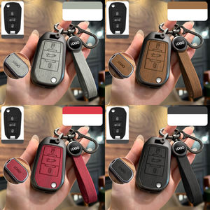 Étui de protection pour clé de voiture en alliage de zinc DM pour <span class=keywords><strong>Peugeot</strong></span> 208 <span class=keywords><strong>308</strong></span> T9 508 2008 pour Citroën C4 Opel Corsa Crossland X Accessoires automobiles - Product Image 3