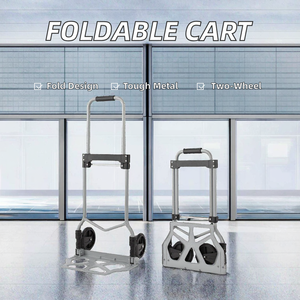 Tweewielrem Luchthaven Kar Staal Aluminium Opvouwbare Handtruck Rem Aanpasbare Oem Bagage Hand <span class=keywords><strong>Trolley</strong></span> Gesloten Structuur - Product Image 2