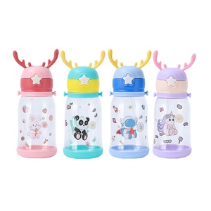 Botella de Plástico Ecológica con Pajita para Niños y Niñas, Éxito de Ventas <span class=keywords><strong>2023</strong></span>, Regalo para Fiestas, Apta para Agua Hirviendo - Product Image 1