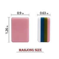 Ensemble de tuiles de mahjong en acrylique de luxe, table de jeu élégante pour des expériences divertissantes