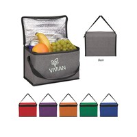 Boîte de conservation des aliments en papier d'aluminium non tissé Sac isolant pour gâteau Sac à lunch thermique frais à impression personnalisée avec poignée