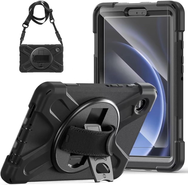 Heavy Duty Shockproof Rugged Tablet Cover Case for Samsung Galaxy Tab A9 8.7inch 2023 SM-X110 X115 With Stand and Shoulder Strap