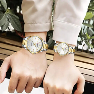 Reloj de Pulsera CURREN 9090 de Moda para Parejas, Reloj de Cuarzo Simple con Correa de Acero Inoxidable, Reloj Casual de Negocios para Hombre - Product Image 5