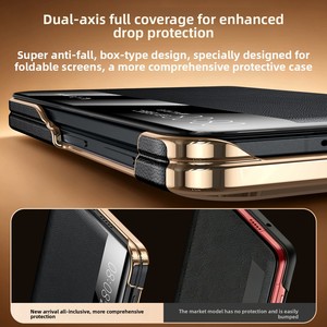 Étui de téléphone pour Pura XMax, entièrement enveloppant, avec rabat magnétique, support rotatif, double protection de la charnière, étui pour téléphone à écran pliable - Product Image 2
