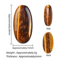 15x30 mm Natürlicher Edelstein Cabochon Flache Ovale Form Abstandhalterperlen Kristall Lose Edelsteine für DIY Schmuckzubehör