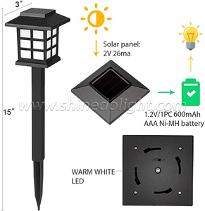 Lampes solaires à piquet paysager, étanches, lumière LED solaire RGB, lampe solaire extérieure, chemin de jardin, pelouse - Product Image 6