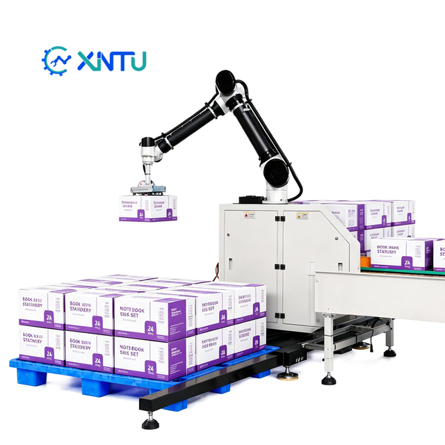 Plug and Play Collaborative Palletizing Robot Stable Cobot Palletizer for Small Factory Packaging Line