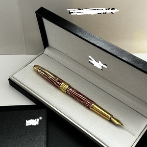 Stylo plume de luxe en métal premium bicolore or et rouge, série Heritage, largeur d'écriture, coffret cadeau de luxe inclus - Product Image 5