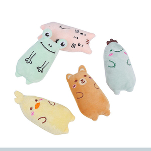 ของเล่นแมวน่ารัก ตุ๊กตาแมวแคทนิป ทนทานต่อการกัด ช่วยทำความสะอาดฟัน เล่นได้ทุกวัน ของเล่นเคี้ยวขนาดเล็กสำหรับลูกแมว - Product Image 4