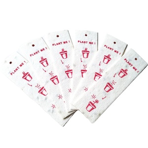 Thấp Moq Thân Thiện Với Môi Phân Hủy Sinh Học Tùy Chỉnh Hạt Giống Giấy Hangtags Plantable Trang Phục Thẻ Cho Túi Xách Giày Thời Trang Quần Áo Phụ Kiện - Product Image 3