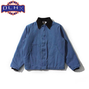 Veste de travail classique en toile américaine pour <span class=keywords><strong>homme</strong></span>, personnalisée, en velours côtelé épais délavé à l'acide, col rabattu, style vintage - Product Image 1