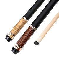 PERI 58" Série SY Queue de billard professionnelle de haute qualité avec fût en érable, embout de 12,5 mm, rallonge, ensemble de billard 1/2 en alliage