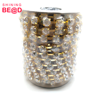 Chaîne de tasse, strass en cristal plaqué or SS38, pour couture, bricolage, décoration de vêtements, nouvelle collection, vente en gros