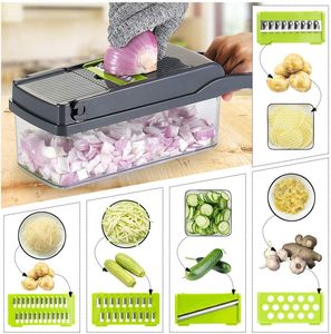 14 en 1 Portable Manuel Fruits Légumes Cutter Oignon Dicer Légumes Trancheuse Cuisine Accessoires Outils Trancheuse Légumes - Product Image 3