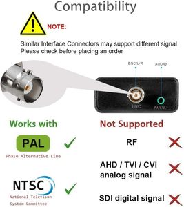 Convertisseur de signal vidéo composite HDTV vers BNC, adaptateur pour lecteur <span class=keywords><strong>VHS</strong></span> <span class=keywords><strong>DVD</strong></span>, convertisseur HD PAL/NTSC vers BNC - Product Image 6